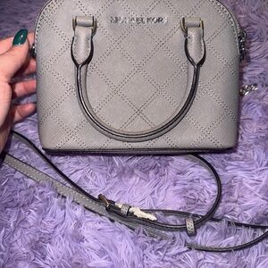Michael Kors Mini Quilted Gray Crossbody Bag